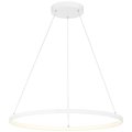 Access Lighting Anello, Dual Voltage LED Pendant, Matte White Finish, Acrylic Lens 52068LEDD-MWH/ACR